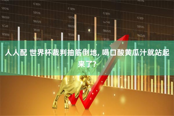 人人配 世界杯裁判抽筋倒地, 喝口酸黄瓜汁就站起来了?